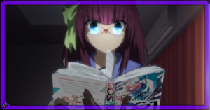 Angel Beats Girl reading a book